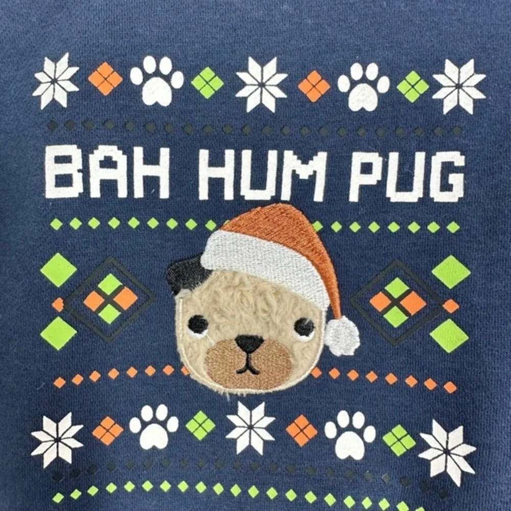 PL Petit Lem Baby Adorable 6M Christmas Pug Sweater & Socks Set Holiday Outfit